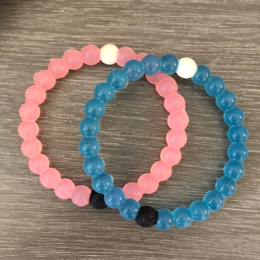 2 Lokai Bracelets Blue and Pink
